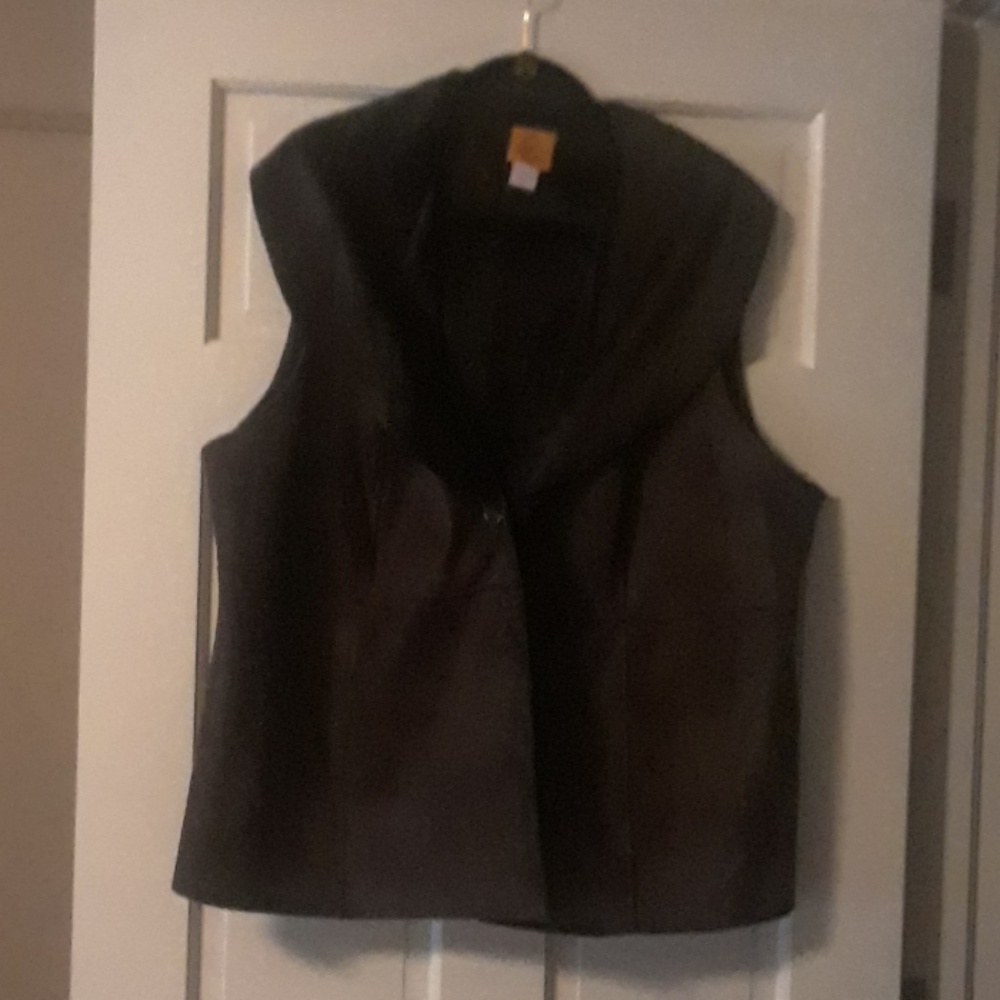 Ruby Road Faux fur lined suede vest